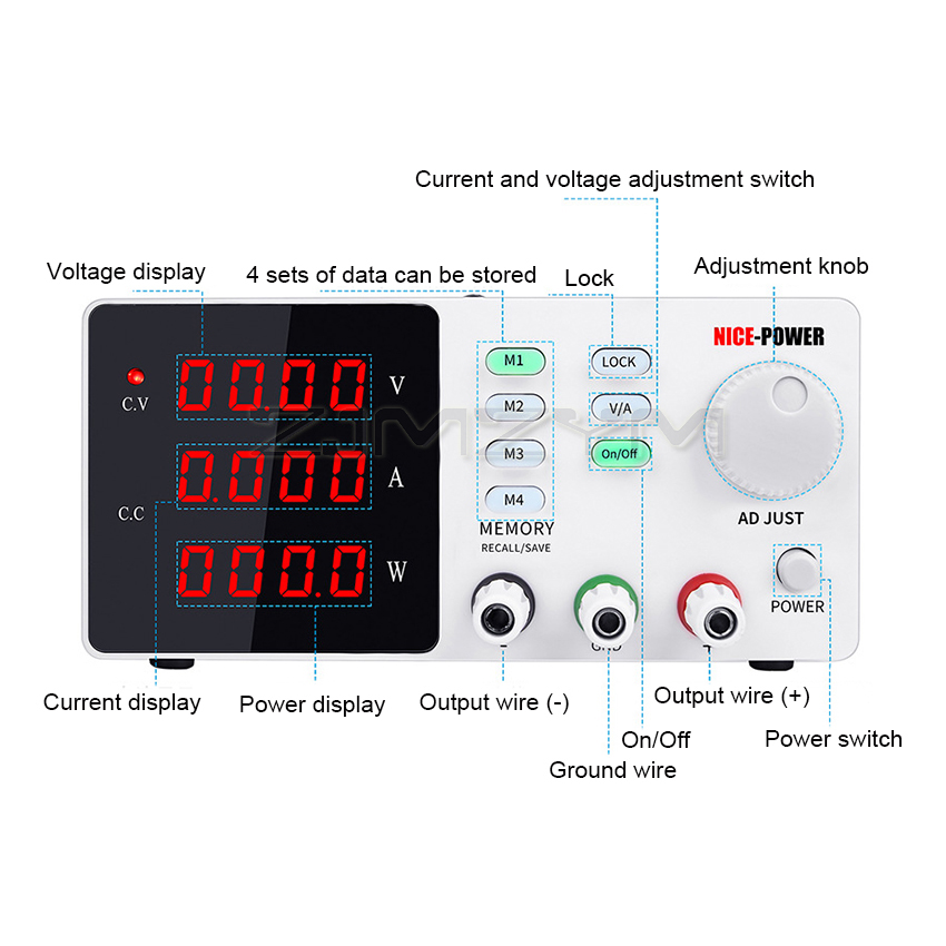 Alimentation régulée Programma - High Precision Adjustable Lab Power Supply 120V 3A avis et prix